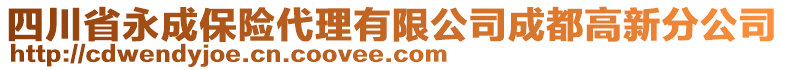 四川省永成保險(xiǎn)代理有限公司成都高新分公司