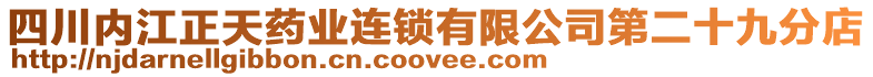 四川內(nèi)江正天藥業(yè)連鎖有限公司第二十九分店