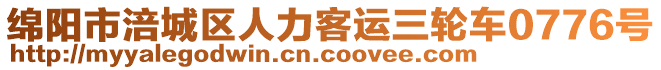 綿陽市涪城區(qū)人力客運三輪車0776號