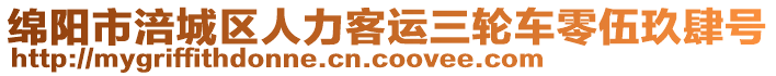 綿陽市涪城區(qū)人力客運三輪車零伍玖肆號