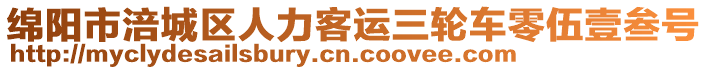 綿陽市涪城區(qū)人力客運(yùn)三輪車零伍壹叁號(hào)