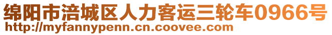 綿陽市涪城區(qū)人力客運(yùn)三輪車0966號(hào)