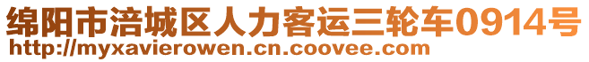 綿陽市涪城區(qū)人力客運(yùn)三輪車0914號