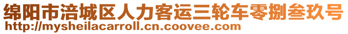 綿陽(yáng)市涪城區(qū)人力客運(yùn)三輪車零捌叁玖號(hào)