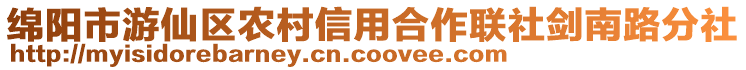 綿陽市游仙區農村信用合作聯社劍南路分社