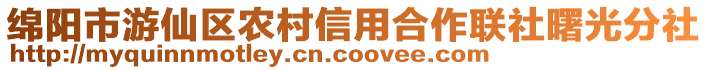 綿陽市游仙區農村信用合作聯社曙光分社