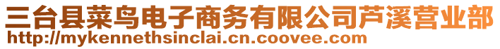 三臺縣菜鳥電子商務有限公司蘆溪營業(yè)部