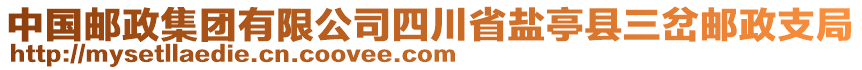 中國郵政集團(tuán)有限公司四川省鹽亭縣三岔郵政支局