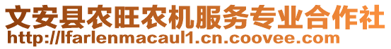 文安縣農(nóng)旺農(nóng)機服務專業(yè)合作社