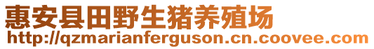 惠安縣田野生豬養(yǎng)殖場(chǎng)