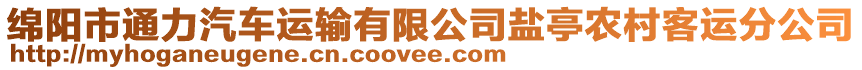 綿陽(yáng)市通力汽車運(yùn)輸有限公司鹽亭農(nóng)村客運(yùn)分公司