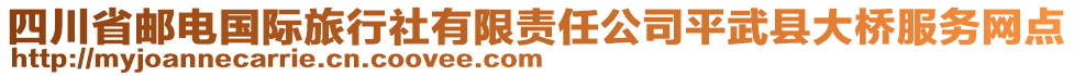 四川省郵電國(guó)際旅行社有限責(zé)任公司平武縣大橋服務(wù)網(wǎng)點(diǎn)