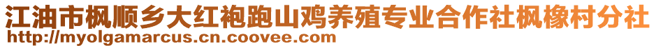 江油市楓順鄉(xiāng)大紅袍跑山雞養(yǎng)殖專業(yè)合作社楓橡村分社