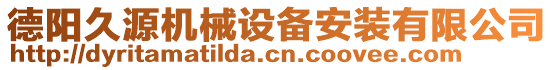 德陽久源機(jī)械設(shè)備安裝有限公司