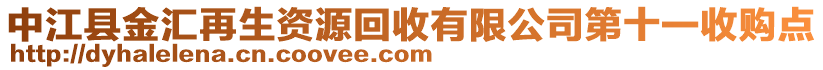 中江縣金匯再生資源回收有限公司第十一收購點(diǎn)