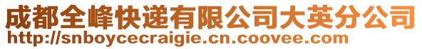 成都全峰快遞有限公司大英分公司