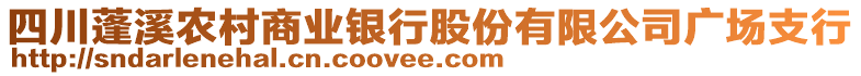 四川蓬溪農(nóng)村商業(yè)銀行股份有限公司廣場支行