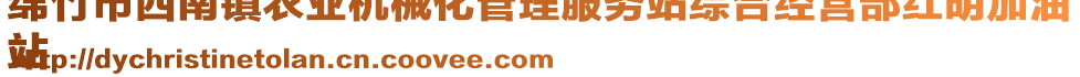 綿竹市西南鎮(zhèn)農(nóng)業(yè)機械化管理服務(wù)站綜合經(jīng)營部紅明加油
站