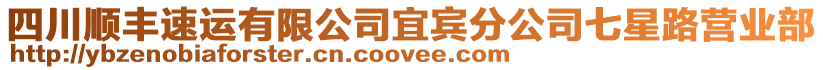 四川順豐速運有限公司宜賓分公司七星路營業部