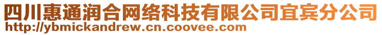 四川惠通潤合網(wǎng)絡(luò)科技有限公司宜賓分公司