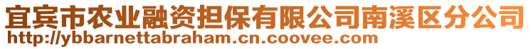 宜賓市農(nóng)業(yè)融資擔保有限公司南溪區(qū)分公司