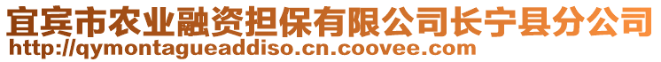 宜賓市農(nóng)業(yè)融資擔保有限公司長寧縣分公司