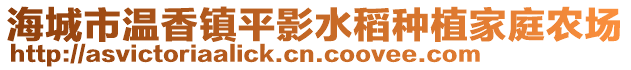 海城市溫香鎮(zhèn)平影水稻種植家庭農(nóng)場