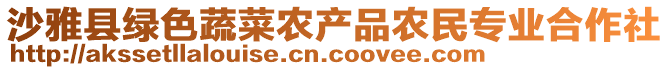 沙雅縣綠色蔬菜農(nóng)產(chǎn)品農(nóng)民專業(yè)合作社