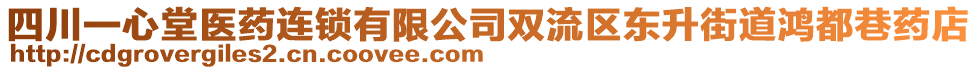 四川一心堂醫(yī)藥連鎖有限公司雙流區(qū)東升街道鴻都巷藥店