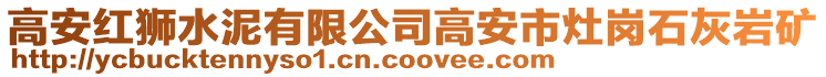 高安紅獅水泥有限公司高安市灶崗石灰?guī)r礦