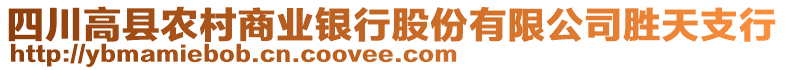 四川高縣農(nóng)村商業(yè)銀行股份有限公司勝天支行