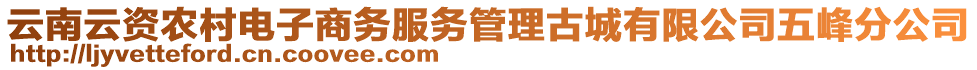 云南云資農(nóng)村電子商務(wù)服務(wù)管理古城有限公司五峰分公司