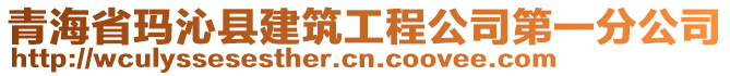 青海省玛沁县建筑工程公司第一分公司