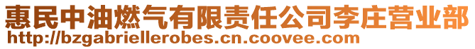 惠民中油燃?xì)庥邢挢?zé)任公司李莊營(yíng)業(yè)部