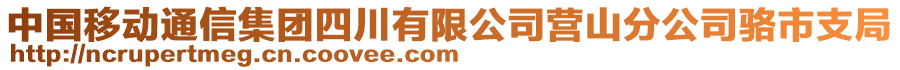 中國移動通信集團四川有限公司營山分公司駱市支局