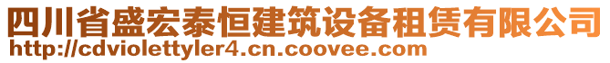 四川省盛宏泰恒建筑設(shè)備租賃有限公司