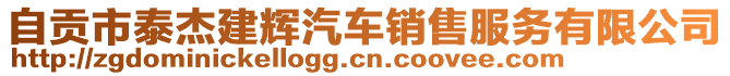 自贡市泰杰建辉汽车销售服务有限公司