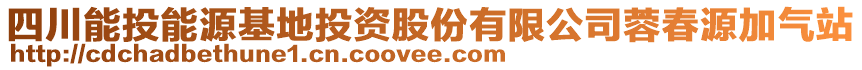 四川能投能源基地投資股份有限公司蓉春源加氣站