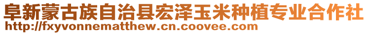 阜新蒙古族自治縣宏澤玉米種植專業(yè)合作社