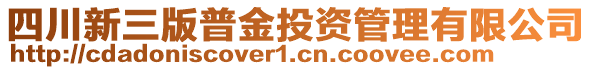 四川新三版普金投資管理有限公司