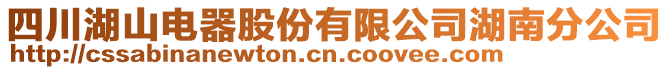 四川湖山電器股份有限公司湖南分公司