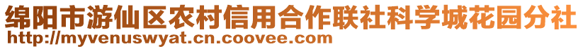 綿陽市游仙區(qū)農(nóng)村信用合作聯(lián)社科學(xué)城花園分社