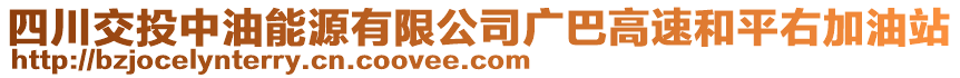 四川交投中油能源有限公司廣巴高速和平右加油站