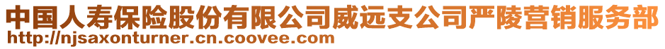 中國(guó)人壽保險(xiǎn)股份有限公司威遠(yuǎn)支公司嚴(yán)陵?duì)I銷服務(wù)部