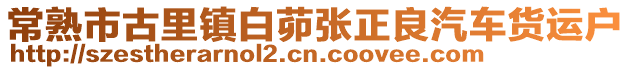 常熟市古里鎮(zhèn)白茆張正良汽車貨運(yùn)戶