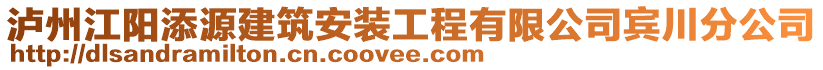 瀘州江陽(yáng)添源建筑安裝工程有限公司賓川分公司