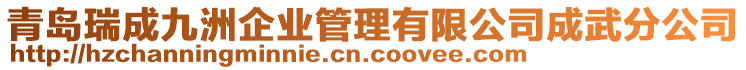 青島瑞成九洲企業(yè)管理有限公司成武分公司