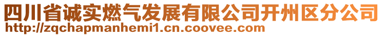 四川省誠(chéng)實(shí)燃?xì)獍l(fā)展有限公司開(kāi)州區(qū)分公司