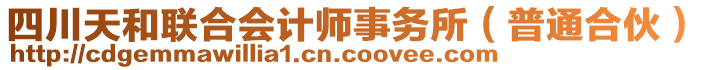 四川天和聯(lián)合會(huì)計(jì)師事務(wù)所（普通合伙）