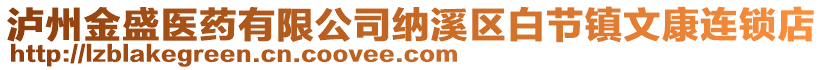 瀘州金盛醫(yī)藥有限公司納溪區(qū)白節(jié)鎮(zhèn)文康連鎖店